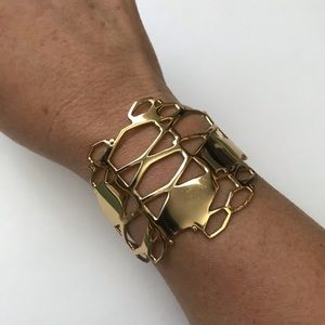 Lucky Brand Gold Geometric Cuff Bracelet